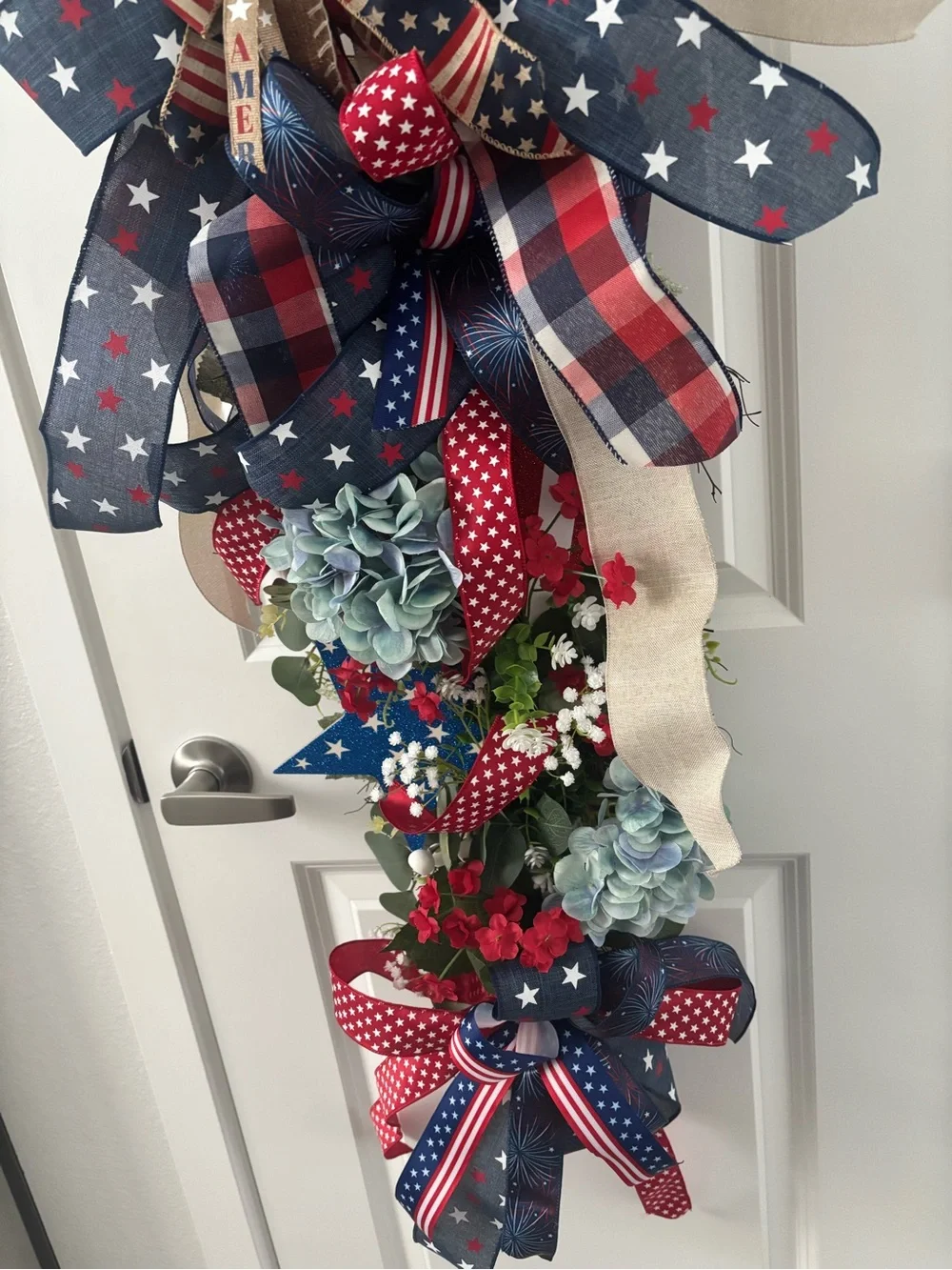 Multi-seasonal Patriotic Door Swag Labor Day Perfect MultiHoliday Final Sale